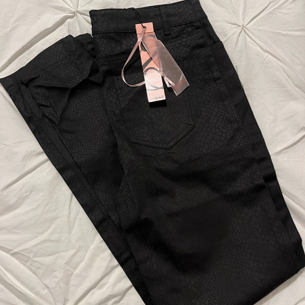 Sweewe Paris Black textured print pants